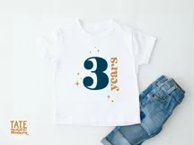 3 years SVG cut file - retro 3rd birthday shirt svg Product Image 2
