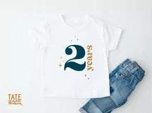 2 years SVG cut file - retro 2nd birthday shirt svg Product Image 2