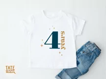 4 years SVG cut file - retro 4th birthday shirt svg Product Image 2