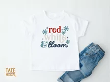 Red white & bloom SVG cut file - retro 4th of July svg Product Image 3