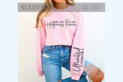 Grow and learn happiness thrives Sleeve SVG Design Product Image 3
