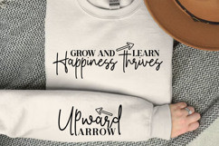 Grow and learn happiness thrives Sleeve SVG Design Product Image 2