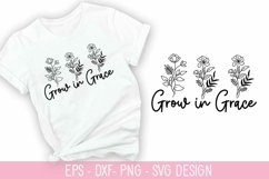 Grow in Grace SVG - Christian Quotes SVG Design Product Image 1