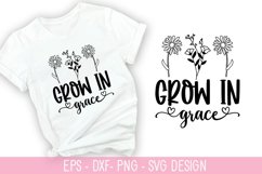 Grow in Grace - Jesus SVG Design Product Image 1