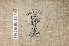 Grow Positive Thoughts SVG | Wildflower SVG Product Image 7