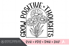 Grow Positive Thoughts SVG Design Product Image 1