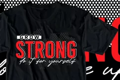 Grow Strong SVG, Fitness Motivational Slogan T shirt Product Image 2