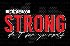 Grow Strong SVG, Fitness Motivational Slogan T shirt Product Image 1