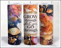 Motivational Tumbler Sublimation Wrap Flower Bundle | 20 oz Product Image 6