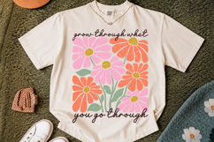 Grow Through What You Go Through Png, Inspirational Floral Product Image 2