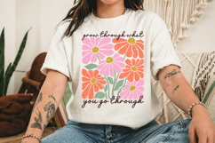 Grow Through What You Go Through Png, Inspirational Floral Product Image 3