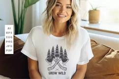 Grow Wild Travel SVG T Shirt Design