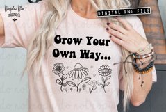 Grow Your Own Way Retro Floral Digital Design Png Product Image 2