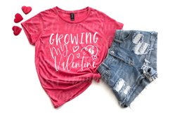 Growing My Valentine Svg,Baby Valentine Svg, Valentine&#039;s Day Product Image 1