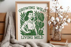 Boho Plant SVG PNG | Growing Wild Quote | Houseplant Jungle Product Image 3