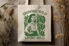 Boho Plant SVG PNG | Growing Wild Quote | Houseplant Jungle Product Image 2