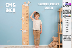 Kids Growth Chart Ruler Laser Cut | Height Tracker | Nursery Product Image 1