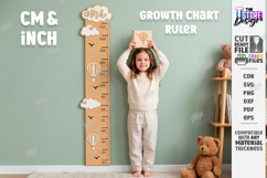 Kids Growth Chart Ruler Laser Cut | Height Tracker | Nursery Product Image 1