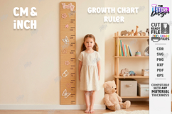 Kids Growth Chart Ruler Laser Cut | Height Tracker | Nursery Product Image 1