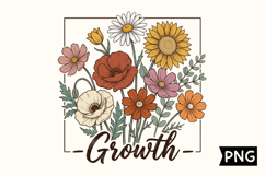 Growth Floral Quote PNG Sublimation Product Image 1