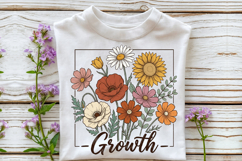 Growth Floral Quote PNG Sublimation Product Image 2