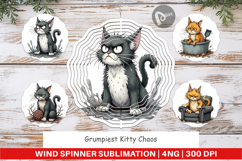 Wind Spinner Grumpy Kitty Product Image 1
