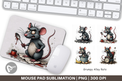 Mouse Pad Grumpy Alley Rats Product Image 1