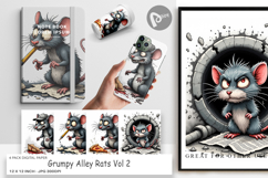 Digital Paper Grumpy Alley Rats Product Image 1