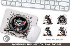 Mouse Pad Grumpy Alley Rats Product Image 1