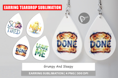Grumpy &amp; Sleepy Affirmations Earring Product Image 1