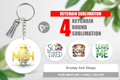 Grumpy &amp; Sleepy Affirmations Keychain Product Image 1