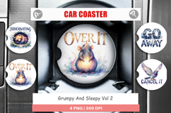 Grumpy &amp; Sleepy Affirmations Car Coaster Product Image 1