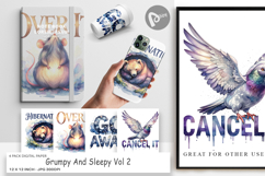 Grumpy Affirmations Digital Paper Product Image 1