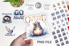 Grumpy &amp; Sleepy Affirmations Sticker Product Image 1