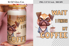 Grumpy Animal | Funny Coffee Quotes|16 Oz Glass Can Product Image 1