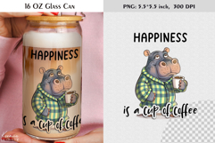 Grumpy Animal | Funny Coffee Quotes|16 Oz Glass Can Product Image 1
