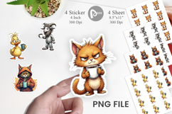 Grumpy Animal Mornings Sticker Product Image 1