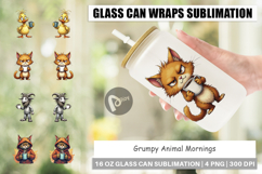 Glass Can Grumpy Animal Mornings Product Image 1
