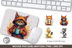 Mouse Pad Grumpy Animal Mornings Product Image 1