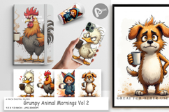 Digital Paper Grumpy Animal Mornings Product Image 1