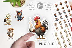 Grumpy Animal Mornings Sticker Product Image 1