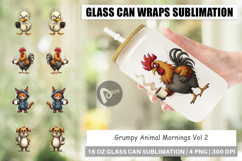 Glass Can Grumpy Animal Mornings Product Image 1