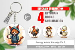 Keychain Grumpy Animal Mornings Product Image 1