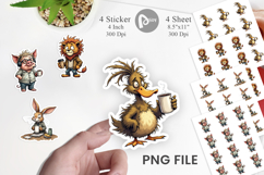 Grumpy Animal Mornings Sticker Product Image 1