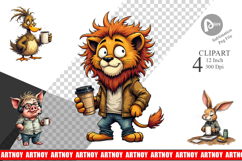 Grumpy Animal Mornings Clipart Product Image 1