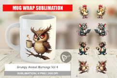 Mug Wrap Grumpy Animal Morning Product Image 1