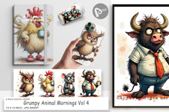 Digital Paper Grumpy Animal Morning Product Image 1