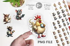 Grumpy Animal Mornings Sticker Product Image 1