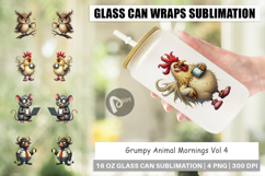 Glass Can Grumpy Animal Morning Product Image 1