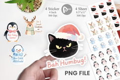 Sticker Grumpy Animals Christmas Quotes Product Image 1